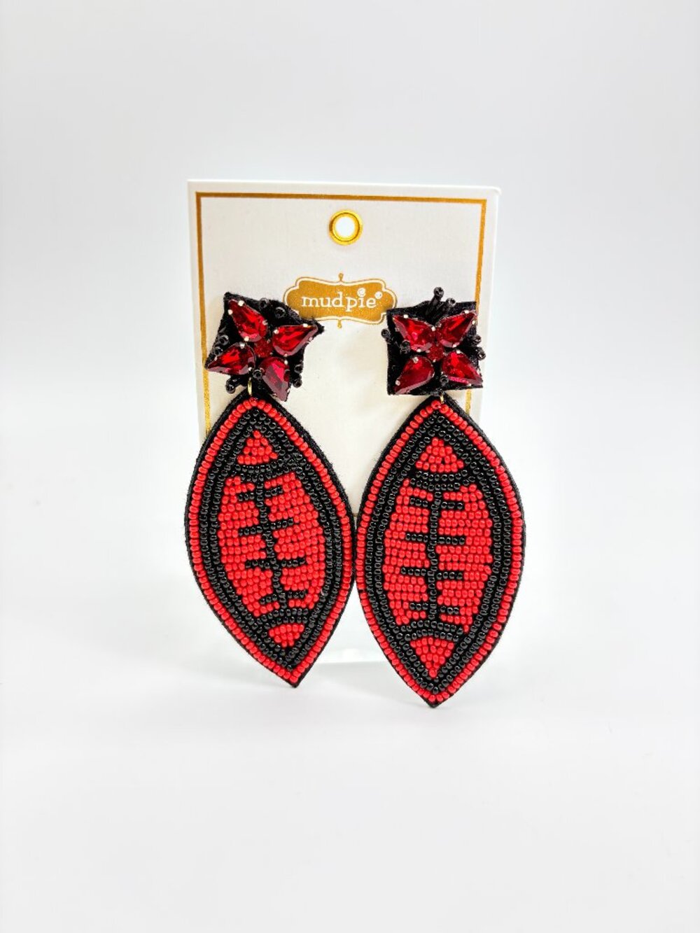 Mud Pie Football Earrings
